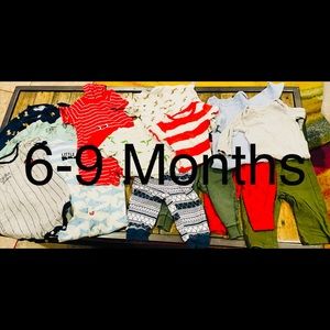 14 piece baby boy bundle sizes 6-9 months (carters)